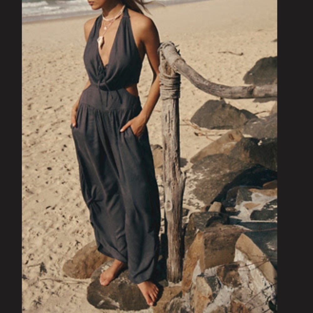 Elegant Black Halter Jumpsuit